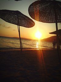 View of sea at sunset