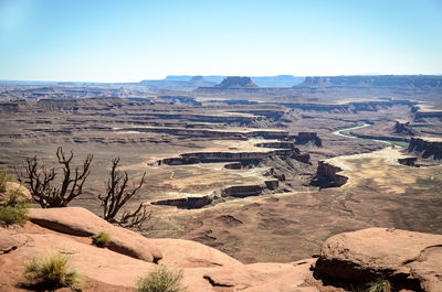 Scenic view of dramatic landscape against sky