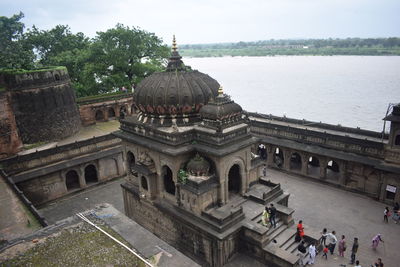 Group of people in front of building