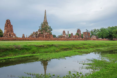 Reflection of temple in water