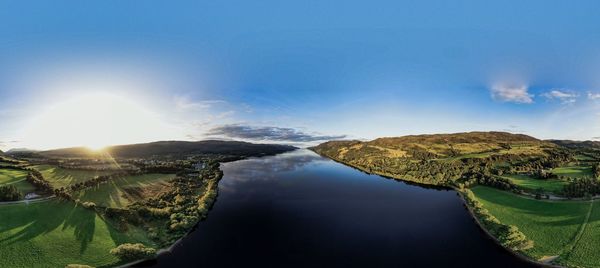 Panoramic view of mountains against sky