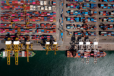 Boats in harbor