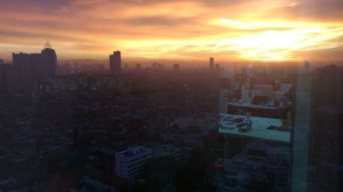 Cityscape at sunset