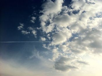 Low angle view of cloudy sky