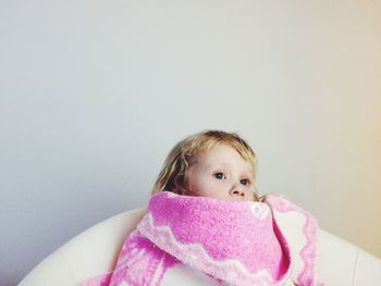 Portrait of cute girl