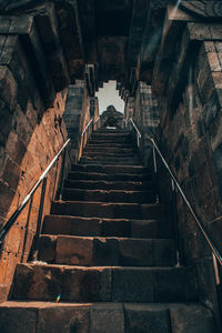 Low angle view of staircase in building