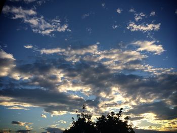 Low angle view of cloudy sky