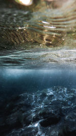 Close-up of rocks in sea