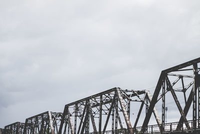 Low angle view of bridge against sky