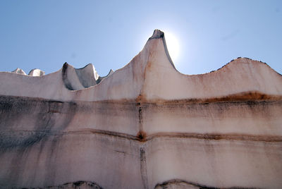 Low angle view of mountain against sky