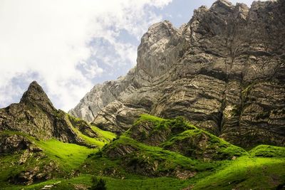 Tranquil view of rock mountains against sky