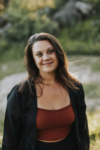 Portrait of smiling young woman