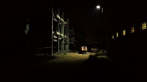 Illuminated buildings at night