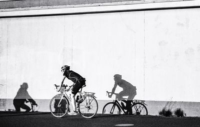 Man cycling on bicycle