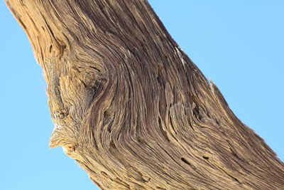 Low angle view of clear blue sky