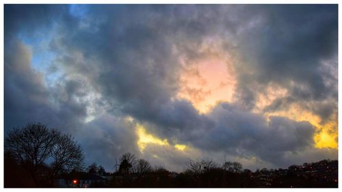 Low angle view of cloudy sky