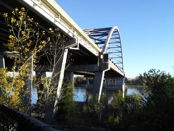 View of bridge against clear sky
