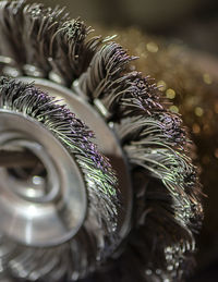 Close-up of a blacksmith work equipment wire brush