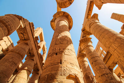 Low angle view of temple against sky