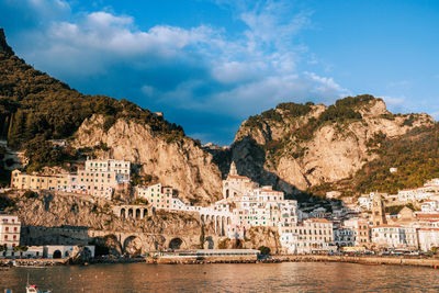 Panoramic view of townscape against sky