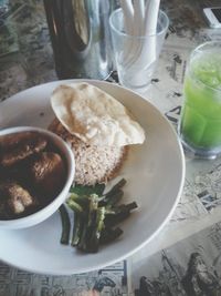 Close-up of food in plate