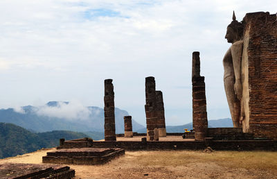 Panoramic view of historic building against sky