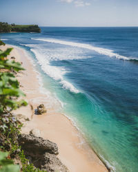 High angle view of beach against sky