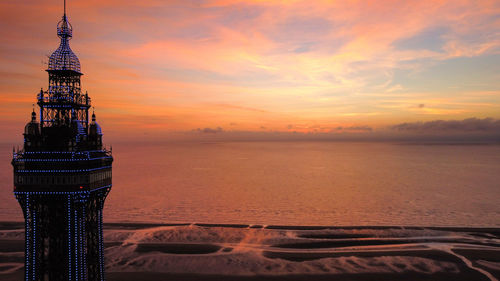 Blackpool tower at sunset