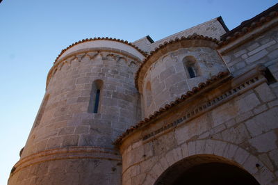 Low angle view of cathedral against clear sky