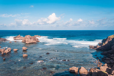 Scenic view of sea against sky