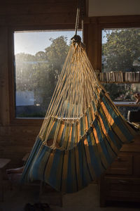 Sunbeam on a person in a hammock