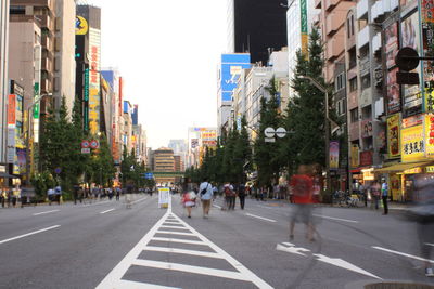 City street with buildings in background