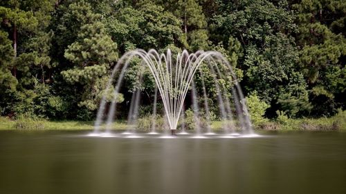 Fountain in a pond