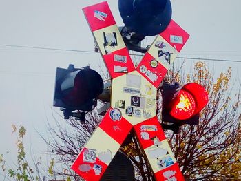 Low angle view of road sign