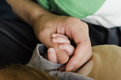 Close-up of baby hands