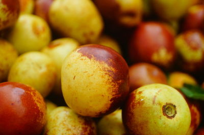 Full frame shot of fruits for sale in market