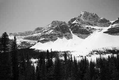 Scenic view of mountains against clear sky