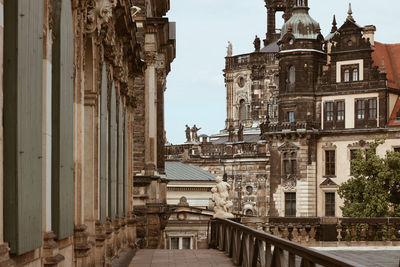 Exterior of historic building against sky in city