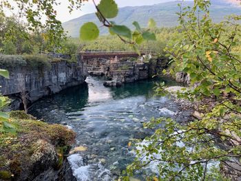 View of bridge over river