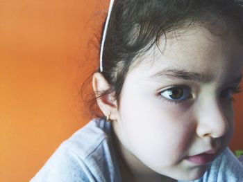 Close-up of innocent girl