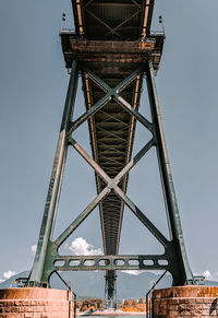 Low angle view of bridge against sky