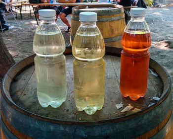 Close-up of beer bottle