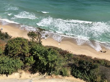 High angle view of beach