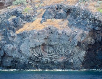 Rock formation in sea