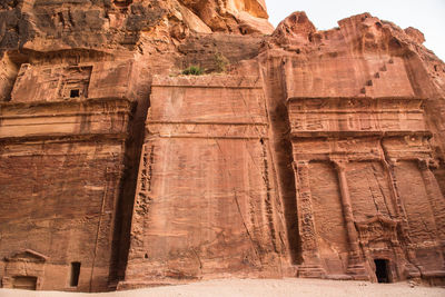 Exterior of old ruins at petra