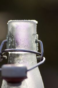 Close-up of glass of water on table