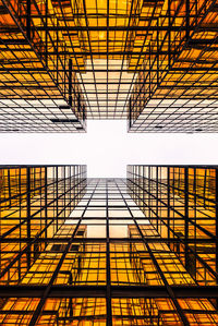Low angle view of modern building against sky