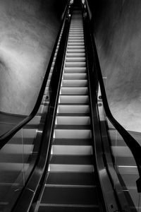 Low angle view of escalator