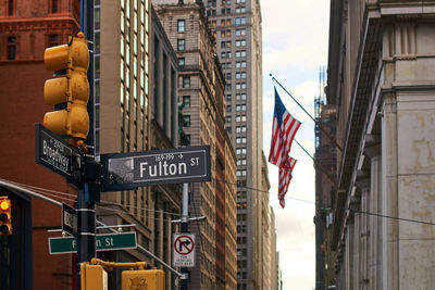 Low angle view of buildings in city