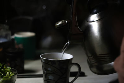 Close-up of coffee on table